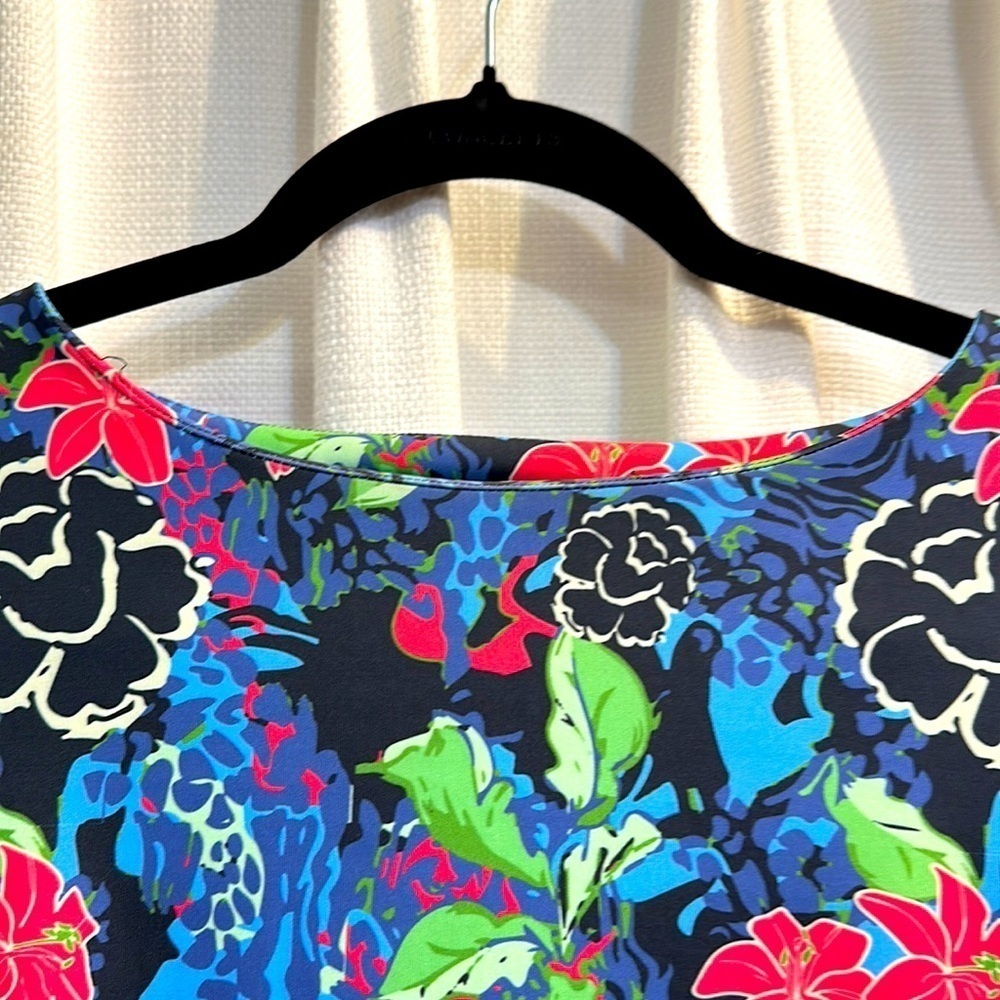 NWOT Chelsea Gunn Floral Multicolor Polyester and Spandex 3/4 Length Sleeve S - Picture 6 of 10